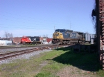 CSX 7693 with brand new hoppers from HOG yard